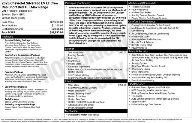 2026 Chevrolet Silverado EV LT