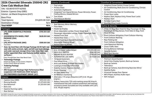 2026 Chevrolet Silverado 2500 ZR2