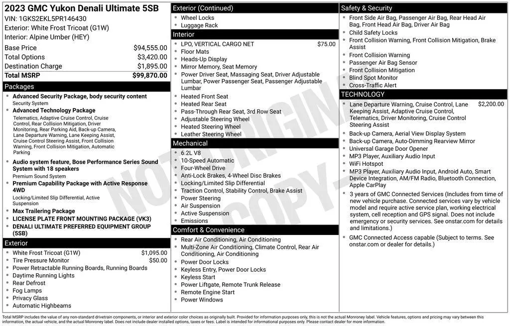 2023 GMC Yukon Denali Ultimate