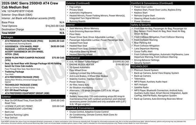 2026 GMC Sierra 2500 AT4