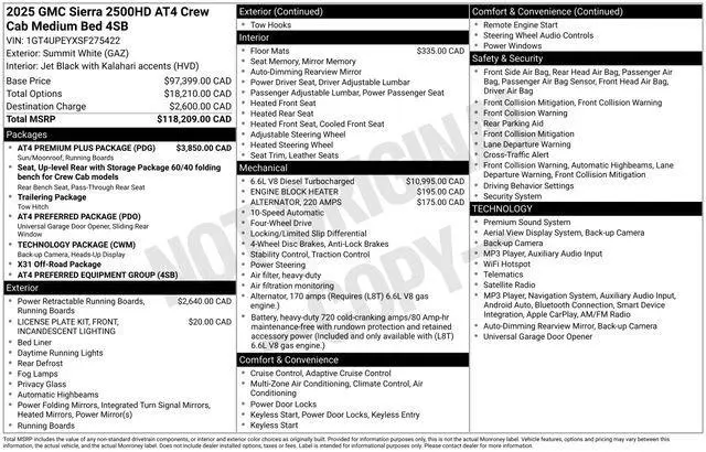 2025 GMC Sierra 2500 AT4