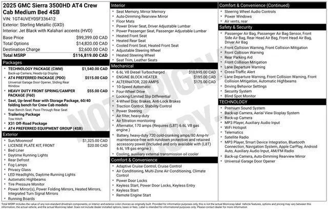 2025 GMC Sierra 3500 AT4
