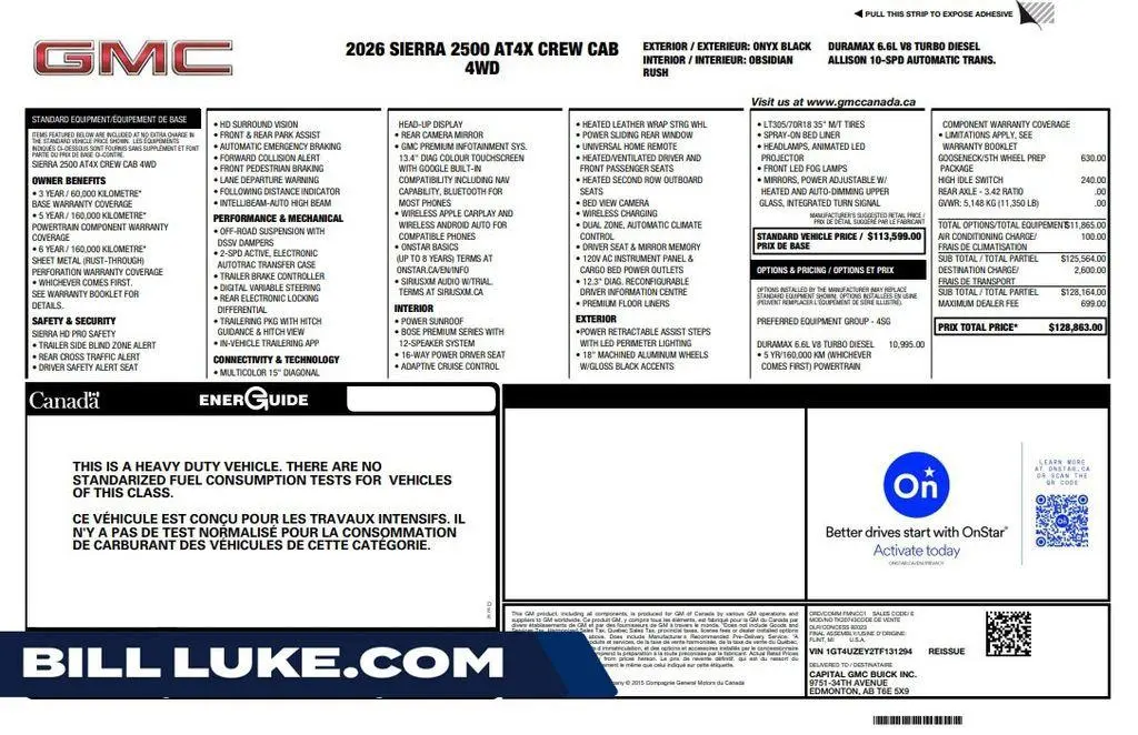 2026 GMC Sierra 2500 AT4X