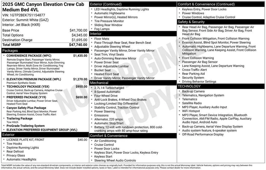 2025 GMC Canyon Elevation