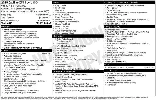 2025 Cadillac XT4 Sport