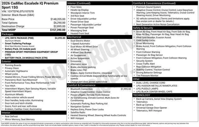 2026 Cadillac Escalade IQ Premium Sport