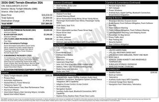 2026 GMC Terrain Elevation